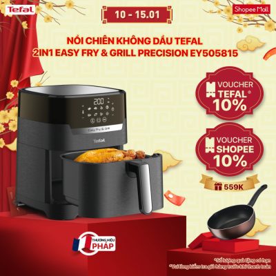 Nồi chiên không dầu Tefal 2in1 Easy Fry & Grill Precision EY505815